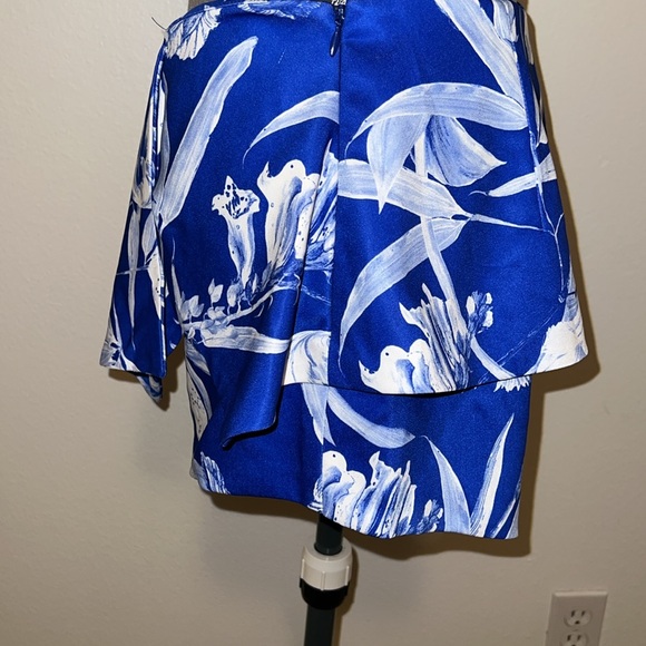 Stylestalker Jasmine Blue Floral Print Skort - Picture 2 of 8